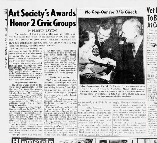 Twin Parks Art Society Award 1971 - 
