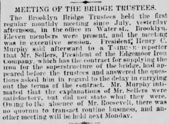 Meeting of the Bridge Trustees - 