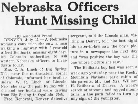 Nebraska Officers Hunt Missing Child - 