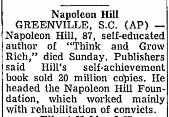 Napoleon Hill (1883-1970) - 