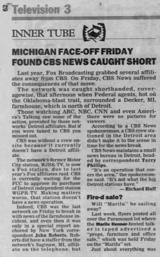 Michigan face-off Friday found CBS News caught short - 