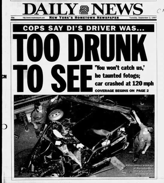 Princess Diana's driver was drunk - 