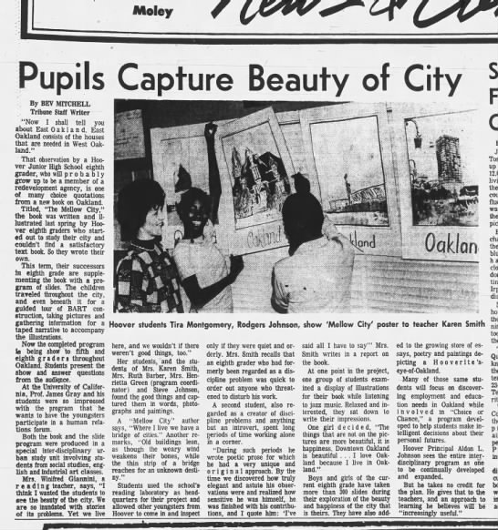 Pupils Capture Beauty of City - Oakland Tribune  February 09, 1969 - 