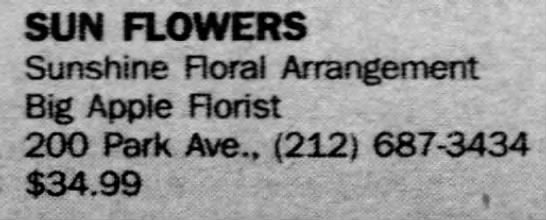 Big Apple Florist (2000). - 