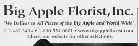 Big Apple Florist (1999). - 