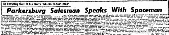 Parkersburg Salesman Speaks with Spaceman (Part 1) - 