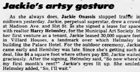 Jackie's artsy gesture - 