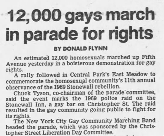New York City Gay Community Marching Band (1980). - 