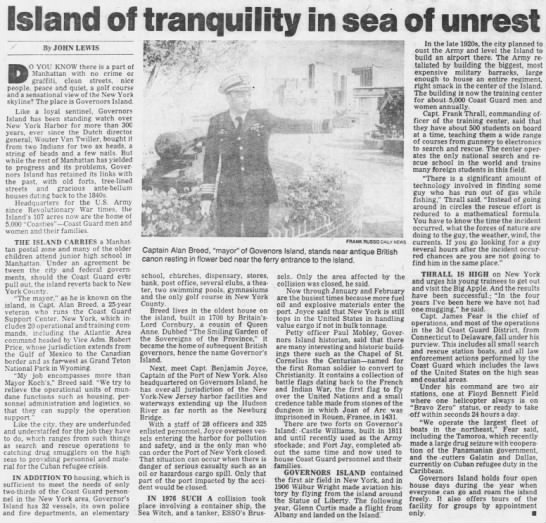 Island of tranquility in sea of unrest - 