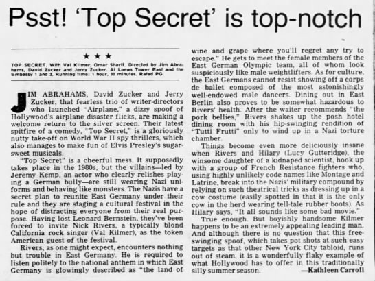 New York Daily News Top Secret! review* - 