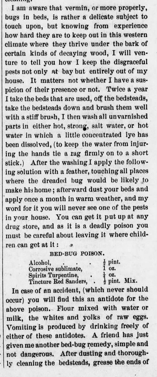 How to clean beds to avoid bugs (1881) - 