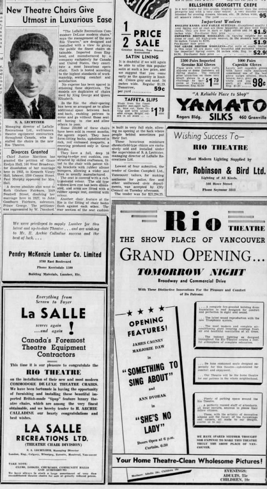 Rio theatre opening - 