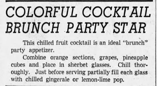Recipe: Chilled Fruit Cocktail (1959) - 