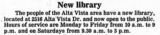 Alta Vista library - 