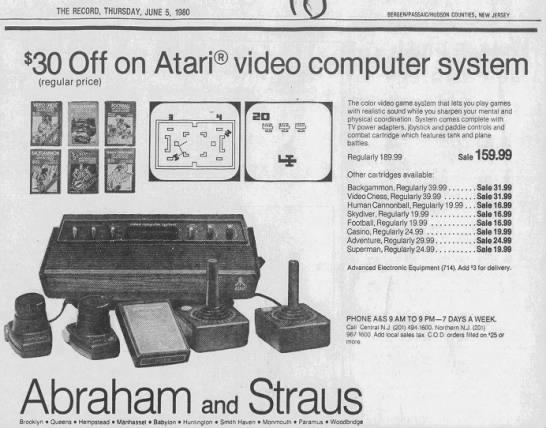 Atari 2600: Adventure on sale already (Jun 5, 80) - 