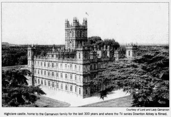 Highclere Castle, setting of TV series Downton Abbey - 