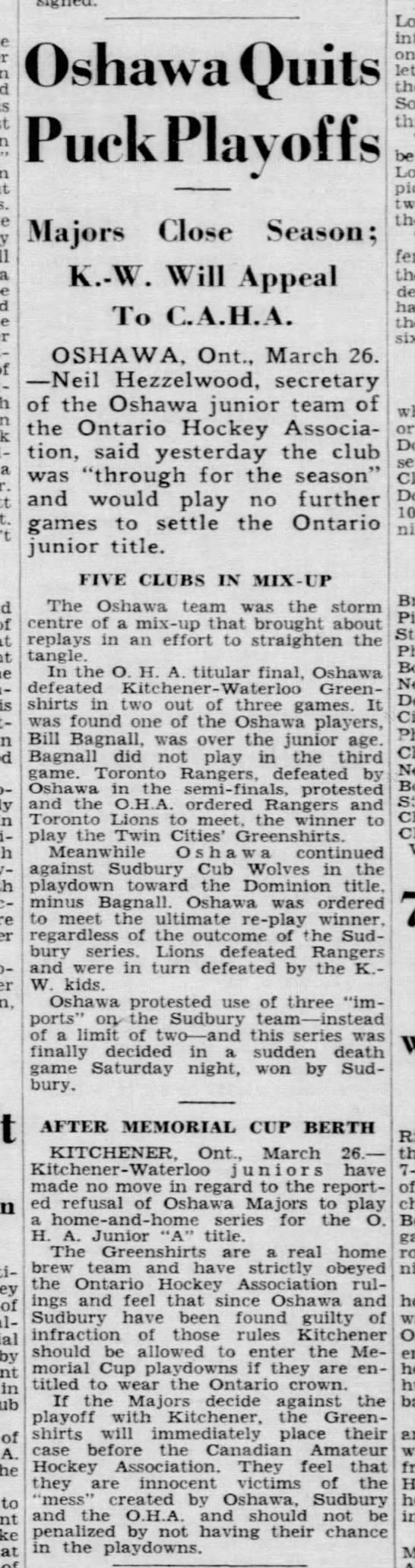 OHA playoffs 1935 - 