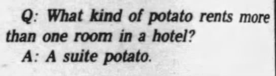 Suite potato (1985). - 