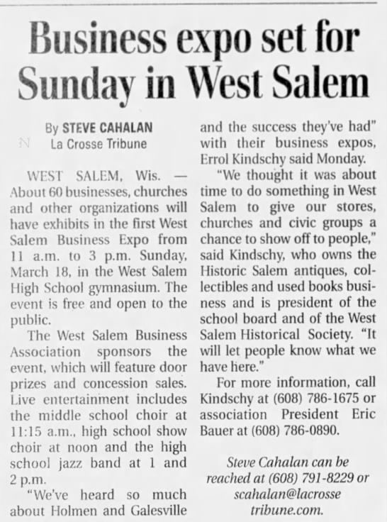 2007 West Salem Business Association launches business expo - 