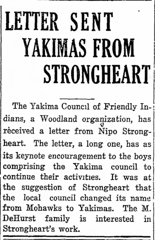 Strongheart letter to Yakimas - 