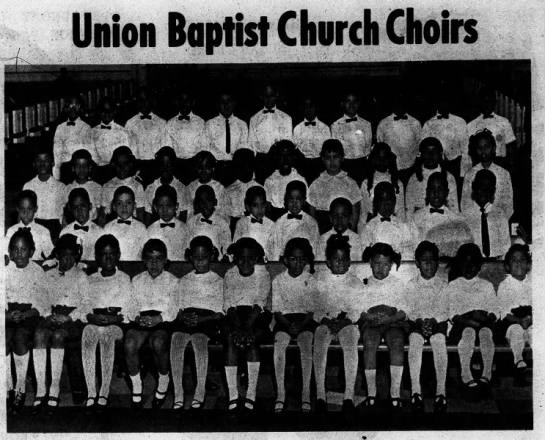 Union Baptist Church Choir - 1969 - 