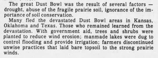 Causes of the great Dust Bowl - 