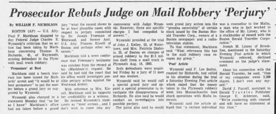 Prosecutor Rebuts Judge W on Plymouth perjury (21 Nov 1967) - 