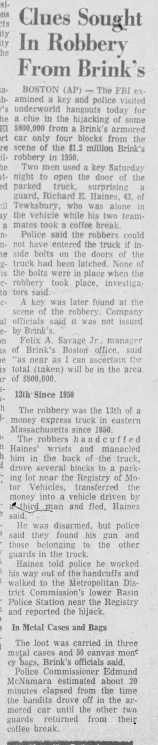 Brinks 1968 clues (30 Dec 1968) - 