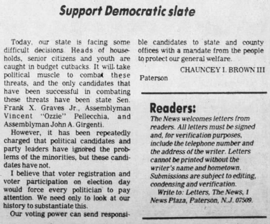 Support Democratic Slate-1983 - 