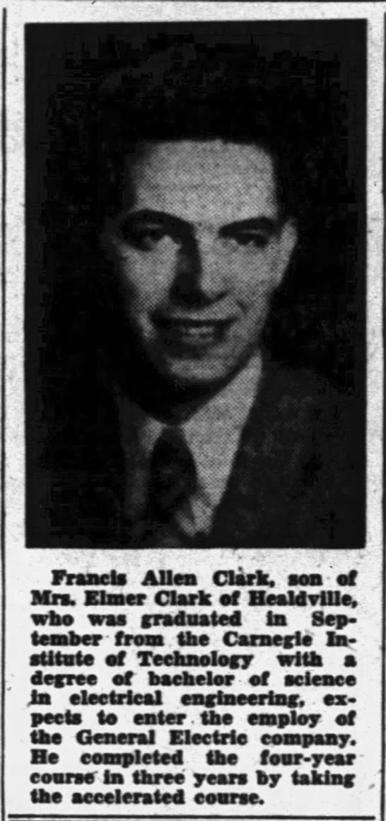 Francis Allen Clark College Graduation