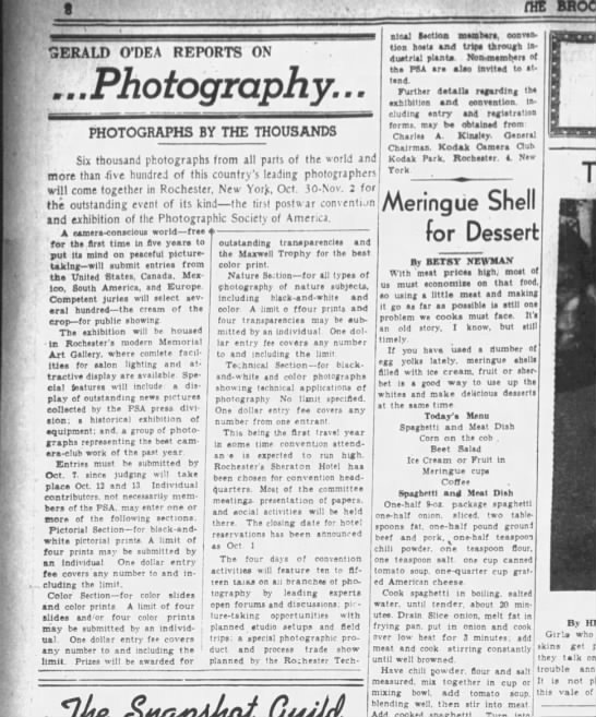 The 1946 Photographic Society of America exhibition - 