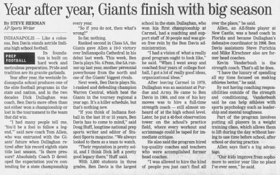 Year after year, Giants finish with big season - 