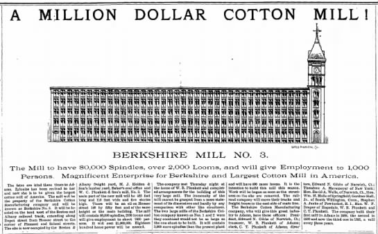 Berkshire Cotton Announces Largest Cotton Mill in America - 