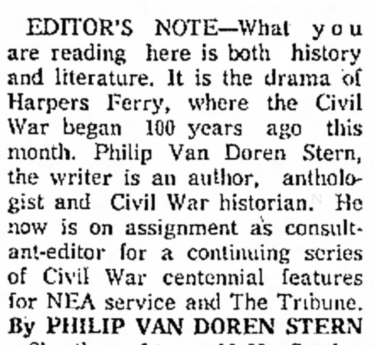 Philip Van Doren Stern is writer, author, and Civil War historian - 