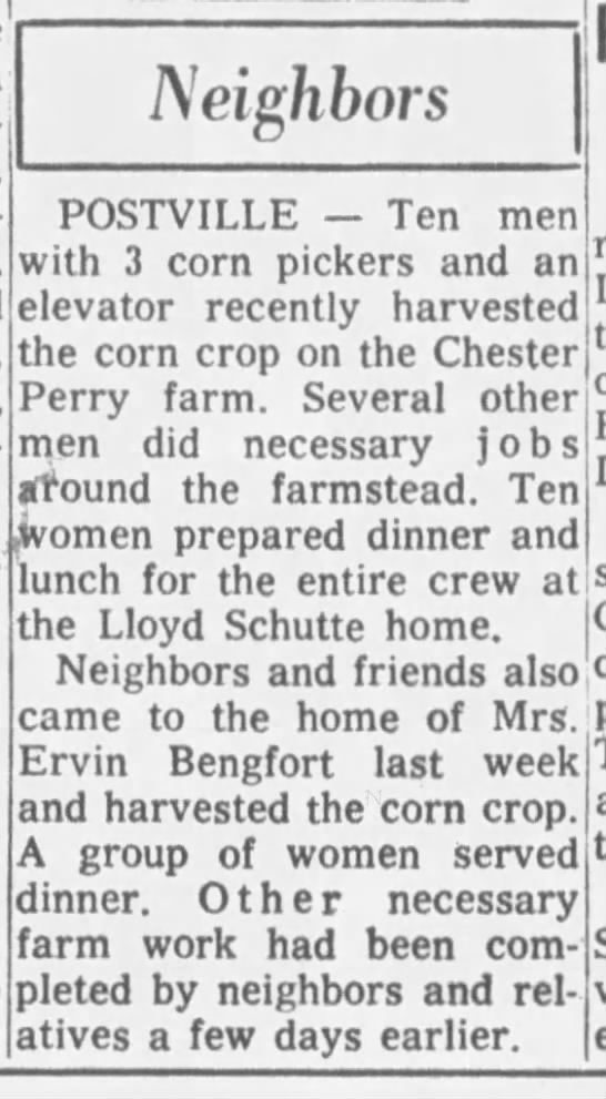 Neighbors Harvest Corn Crop - 