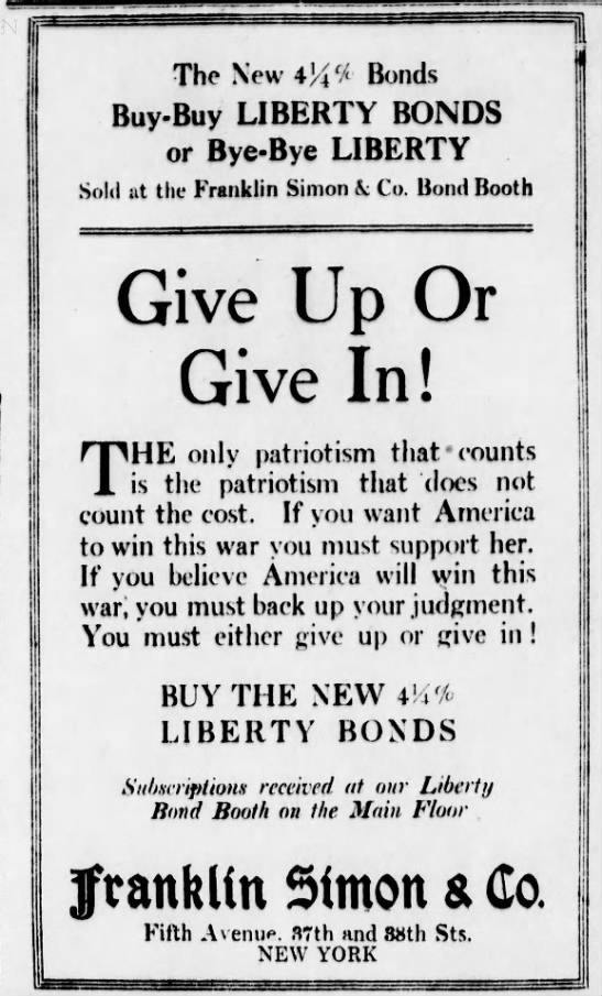Liberty Bond ad (New York) - 