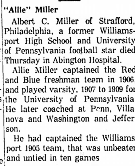 Obituary for Albert C. Miller - 