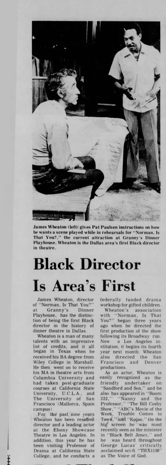James Wheaton - a Dallas first - 