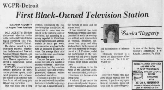 WGPR-Detroit: First Black-Owned Television Station - 
