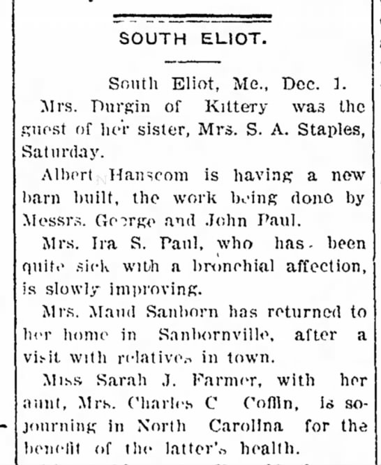 1902 Dec 01 Sarah Farmer with her aunt in North Carolina - 