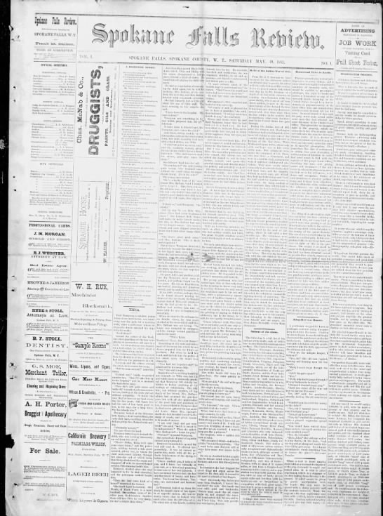 Spokane Falls Review - 1883 - 