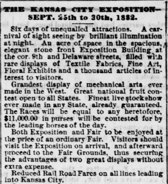 KC Exposition 1882 - 