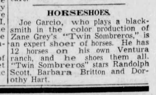 Actor Joe Garcio has a Ventura, California ranch and raises horses. - 