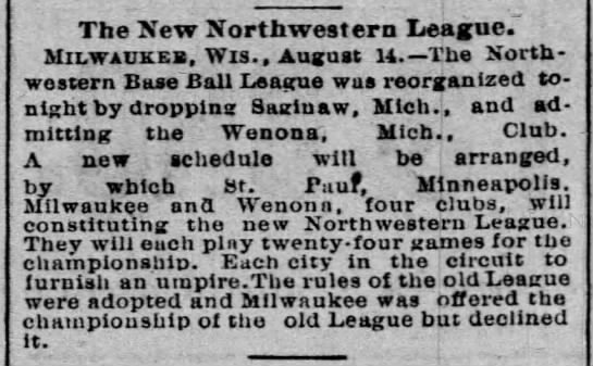 The New Northwestern League - 