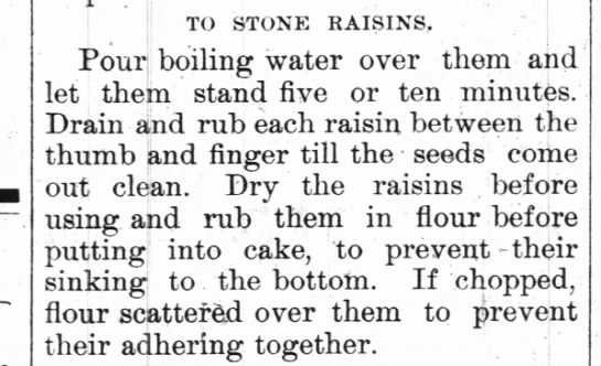 how to stone raisins - 