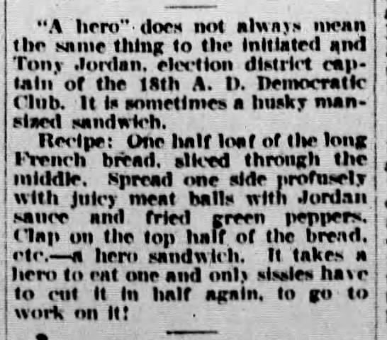 Hero sandwich (1936). - 