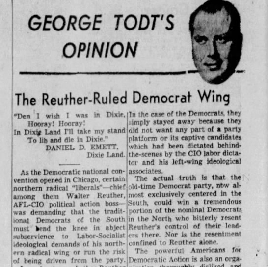 Reuther-ruled Democrat Wing, 1956 - 
