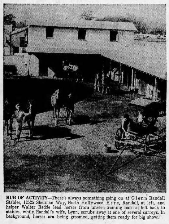 Horse trainer Glenn Randall at his stables in North Hollywood. - 