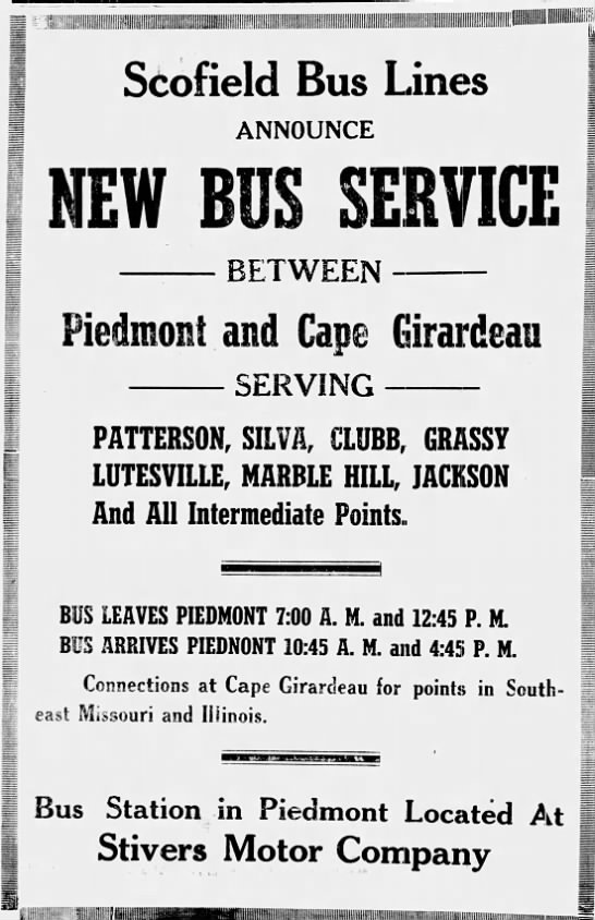 Bus ad for Southeast Missouri - 