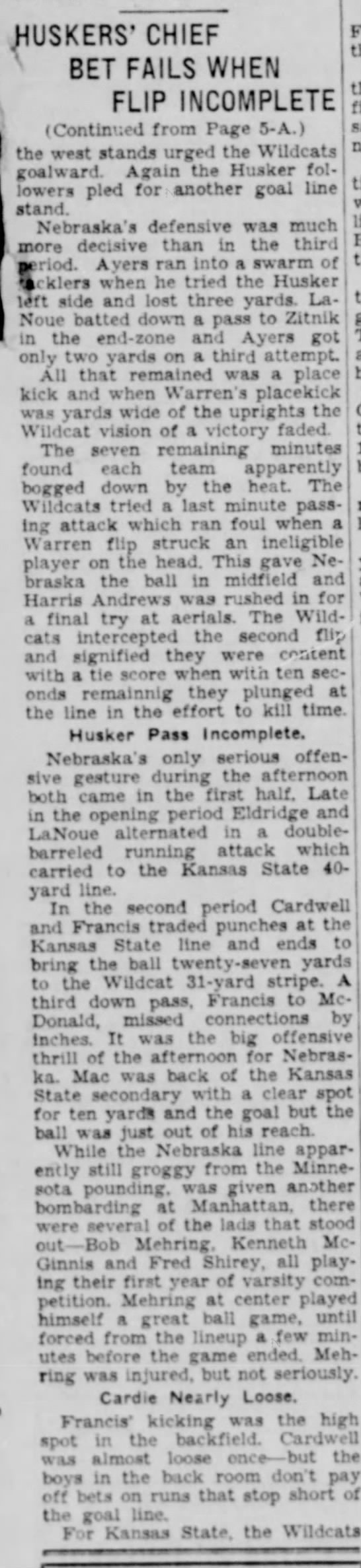 1935 Nebraska-Kansas State football, part 3 - 